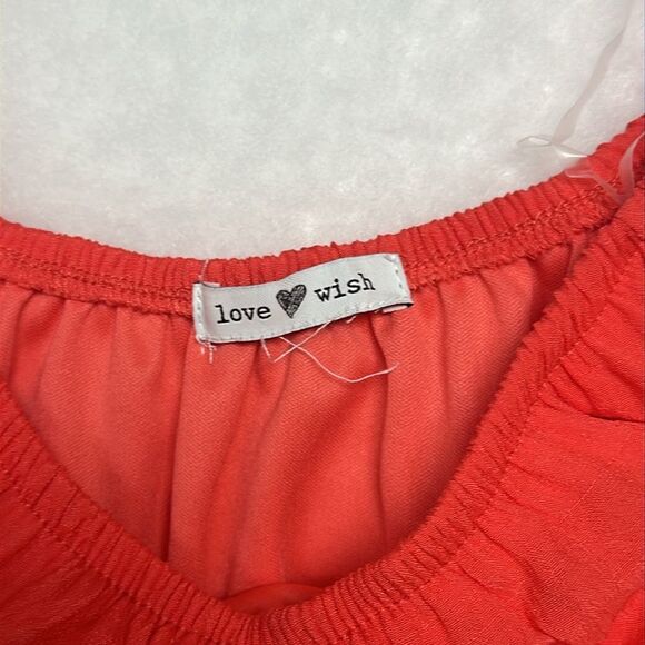 Love wish crop top Waist tie-ups Sz L minimalist - Picture 3 of 7